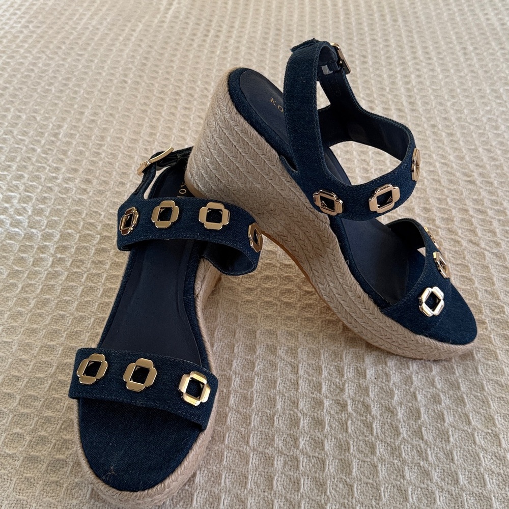 Stylish Navy Platform Sandals